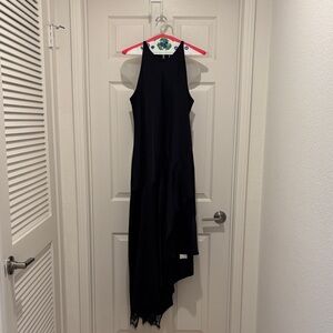 MELLODAY Asymmetrical Black Dress